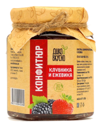 Конфитюр Клубника и ежевика 200г