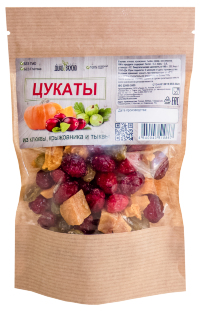 Цукаты АССОРТИ (тыква, клюква, крыжовник) 100гр.
