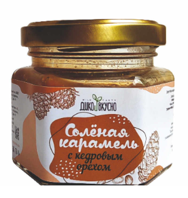 Карамель соленая с кедровым орехом, 110г