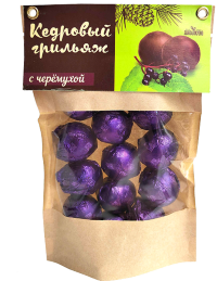 Конфеты кедровый грильяж NEW с черёмухой, 160г