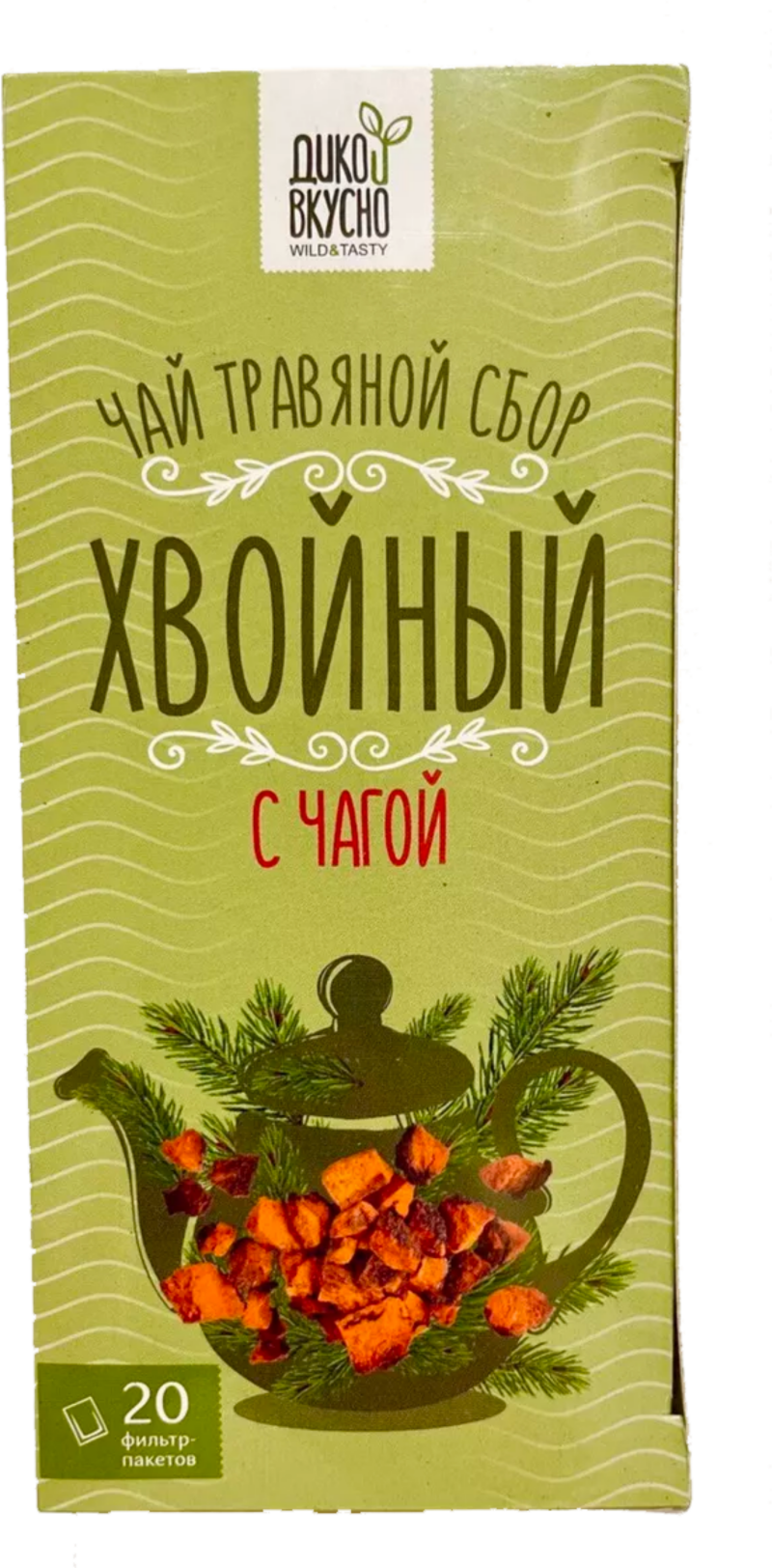 Чай Хвойный с чагой (20 пакетиков), 40гр